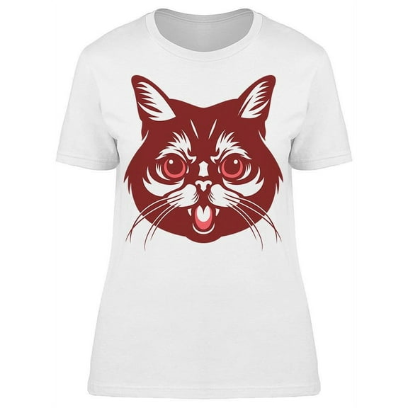 Creepy Cat Head Tee Women's -Image by Shutterstock