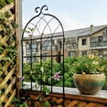 thumbnail image 5 of ACE-GARDEN, 1-YEAR-WARRANTY, 71"(H)*19.7"(W), 4 Pack of Metal Garden Trellis, Rustproof Trellis for Climbing Plants Outdoor Flower Support(Black), 5 of 6