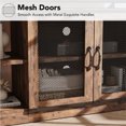 thumbnail image 6 of M optimized Farmhouse TV Stand for 80 inches TVs, Entertainment Center with Storage Cabinet and Mesh Doors, Industrial Media Console Cabinet Table, Living Room Media Furniture, 6 of 8