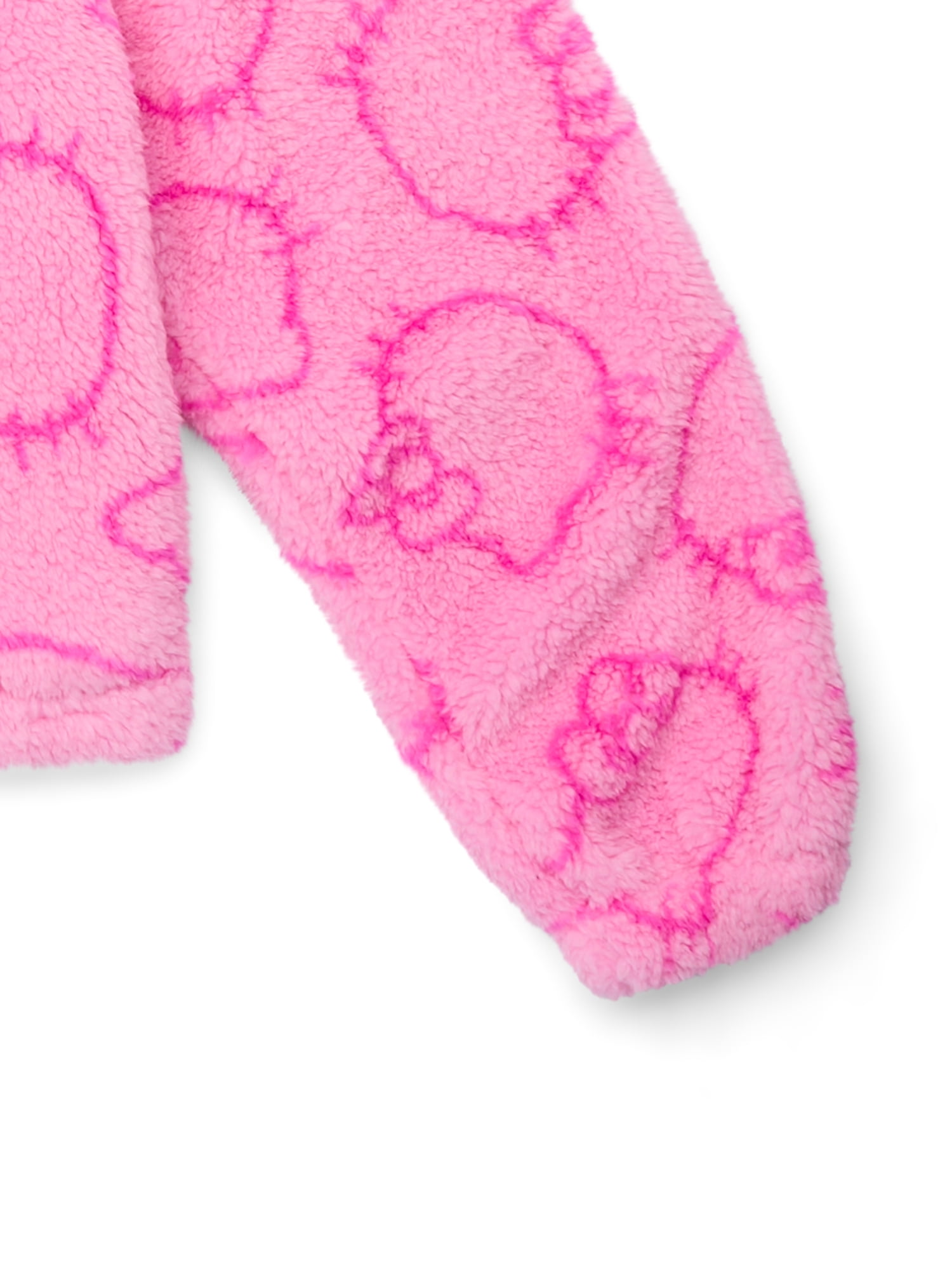 Hello Kitty Girls Plush Fleece Zip-up Jacket, Sizes 4-18