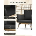 thumbnail image 7 of Oversized Outdoor Wicker Egg Chair with Stand, 350 Lb Capacity, Thick Cushions & Weather-Resistant Design for Patio, Balcony, Backyard, or Living Room, 7 of 7