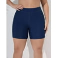 thumbnail image 3 of Charmo Women Plus Size Swim Short Mesh Board Shorts High Waisted Boyleg Swimsuit Bottoms, 3 of 6