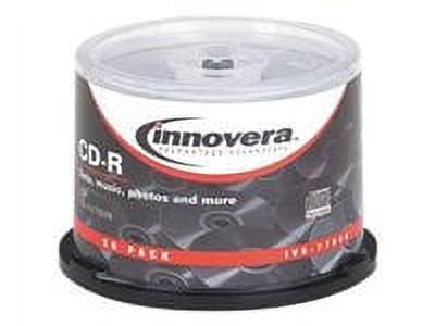 Innovera IVR77950 50/Pack 52x 700 MB/80 min. CD-R Recordable Disc Spindle - Silver - image 4 of 4