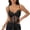 Black-AC, variant on Women Vintage Jacquard Corset Top, Square Neck Tie Straps Lace-up Boned Slim Fit Bustier Tank Vest Multicolor XS(XS)