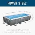 thumbnail image 3 of Bestway Power Steel 18’ x 9' x 48” Metal Frame Above Ground Pool, Gray, 3 of 9
