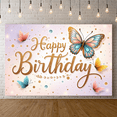thumbnail image 5 of Yatrandify Butterfly Decoration Happy Birthday Glitter Letter Banner for Birthday Party Kids Celebration, 5 of 7