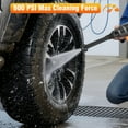thumbnail image 5 of 900PSI Cordless Pressure Washer, 3.0GPM Portable Power Washer with 6-in-1 Adjustable Nozzle, Power Cleaner with 16.4ft Hose for Cars/Patios, 2 Battery, Charger Included, 5 of 12
