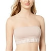 DKNY Women's Logo Seamless Litewear Strapless Bra, Pink, L
