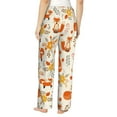thumbnail image 3 of Picia Flower Fox Womens Soft Woven Cotton Elastic Waistband Sleep Pajama Pant Lounge Sleep Pant With Pockets And Drawstring-Small, 3 of 9