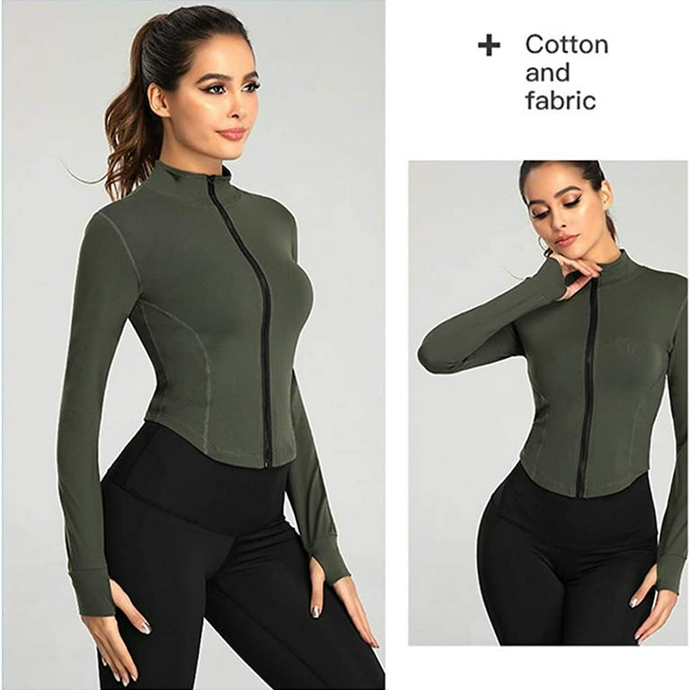 Stand-up Collar Sports Outerwear Women's Tight-Fitting Fitness
