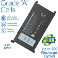 thumbnail image 3 of YRDD6 Battery for Dell Inspiron 5593 5480 3582 3583 3793 3493 3593 3584 5491 USA, 3 of 7