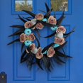 thumbnail image 3 of 47 47cm Halloween Citrouille Crne Guirlande Porte Suspendue Fte De Vacances Simulación Rotin Anneau Dcoration Accessoires Tenture Murale, 3 of 5