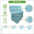 thumbnail image 5 of Teal Striped Table Runner Linen Burlap Table Runner 72 Inches Long Abstract Modern Farmhouse Blue Stripes Dresser Scarves for Kitchen Island Coffee Dining Room Party Wedding Holiday Decor 18"x72", 5 of 8