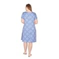thumbnail image 2 of Larky Lark Womens Plus-Size Key Hole T-Shirt Dress In Free-Spirit Foulard, 2 of 5