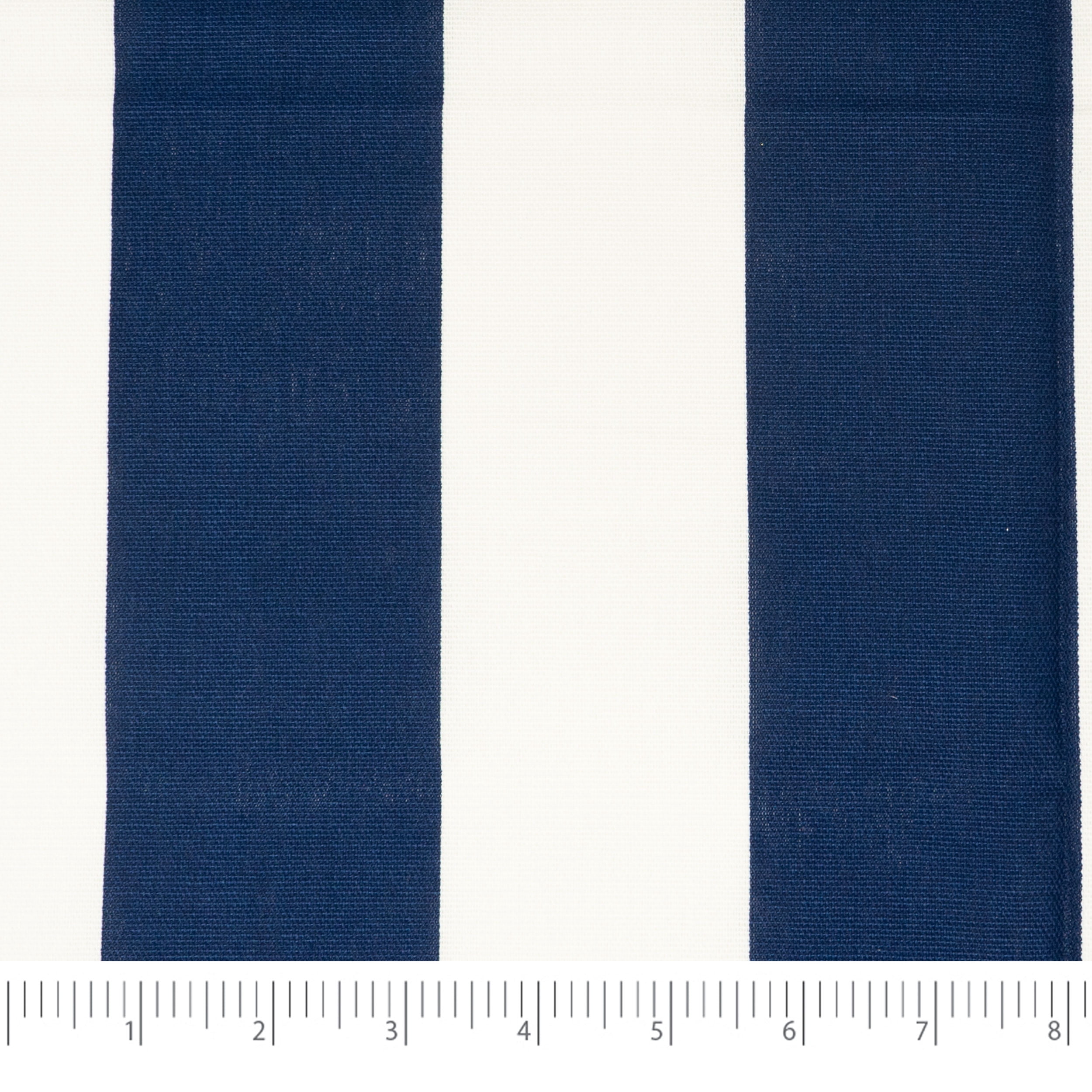 Waverly Inspirations 2 Yard Cut 100% Cotton Duck Print Fabric Wide Stripe Navy, 45" Wide for Quilting & Sewing