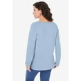 thumbnail image 2 of Roaman's Women's Plus Size Ultimate Long Sleeve V Neck Tee, 2 of 4