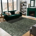 thumbnail image 4 of SORONO KATE 4'x6' Floral Area Rugs for Living Room, Machine Washable Oriental Vintage Distressed Non Slip Soft Indoor Area Carpet, Green, 4 of 7