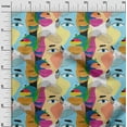 thumbnail image 3 of oneOone Polyester Spandex Baby Blue Fabric Abstracts Quilting Supplies Print Sewing Fabric By The Yard 56 Inch Wide, 3 of 5