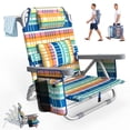 thumbnail image 1 of Silla de playa Suteck BZ-2073-214 mochila plegable 5 posiciones con bolsa termica y soporte lumbar, 1 of 5