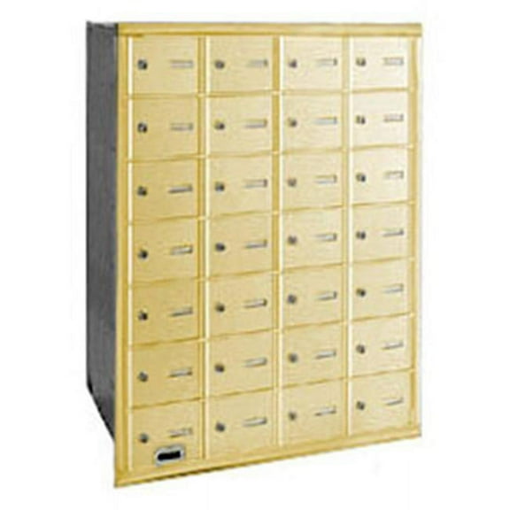 4B  Horizontal Mailbox - 28 A Doors - Sandstone - Rear Loading - Private Access