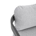 thumbnail image 6 of Christopher Knight Home Outdoor Aluminum Armchair with Black Matte Frame, Gray Cushions, Set of 2, 6 of 10