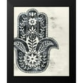 thumbnail image 2 of Popp, Grace 12x14 Black Modern Framed Museum Art Print Titled - Day Hamsa I, 2 of 5