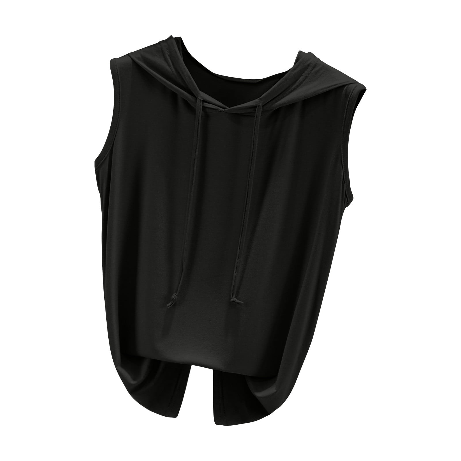 FAIWAD Women Sleeveless Hoodies Sweatshirts Oversized Solid Color