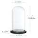 thumbnail image 2 of 2x Tarro de Cristal de Campana para Decoración de Plantas de Jardín de Paisaje perfecl  Cúpula transparente con base de madera, 2 of 8
