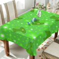 thumbnail image 4 of Coolnut St Patrick's Day Clover Tablecloth, Waterproof Washable Polyester Square Table Cover, Durable Tablecloth for Kitchen Dining Table Party Decor, 60"X 90", 4 of 7