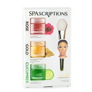 SPASCRIPTIONS Rose, Gold & Cucumber Gel Face Mask with Mask Applicator, 1.7 oz, 3 Count