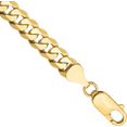 thumbnail image 2 of 10K Solid Yellow Gold 6.25mm Curb Link Chain Bracelet, 2 of 3