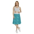 thumbnail image 2 of Women's Teal and Turquoise Shapes Geometric A-line Printed Skirt Casual Wear, 3XL, Turquoise Teal, by Ambesonne, 2 of 6