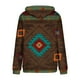 thumbnail image 5 of ICHUANYI Liquidación Mujer Moda Casual Color Contraste Estilo étnico Impresión Manga larga Tops Sudaderas con capucha ICHUANYI WER2023082200261, 5 of 5