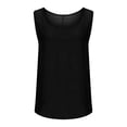 thumbnail image 6 of Ahabrexf Plus Size Vest Tops for Women Loose Fit Round Neck Sleeveless Casual Top Polyester Solid Color 1 Pc, 6 of 8