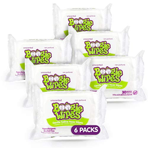 Face and Nose Wet Wipes for Kids and Baby Chamomile and Vitamin E Alcohol Free Wipes Away Dirt and Germs 30 Count Hand Soft Natural Saline Tissue with Aloe Boogie Wipes Unscented Pack of 3 