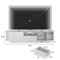 thumbnail image 6 of 86.6'' TV Stand for TVs, Modern TV Console with Storage and Sliding Doors for Living Room, Bedroom, 6 of 7