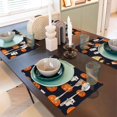 thumbnail image 6 of Placemats Set of 4 / 6, Halloween Cute Bat Cat Placemats for Dining Table Indoor/Outdoors Heat Resistant Washable Placemats 18" x 12", 6 of 8