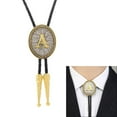 thumbnail image 2 of Adjustable Bolo Tie with Letter Shape Pendant Popular Necktie for Shirt, 2 of 20