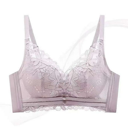Lisbinx Bras for Women Full Coverage Ladies  Hole Cup Adjustable Lace Gathered And Gathered Accessory Bra Without Steel Ring On-Trend Low Spend