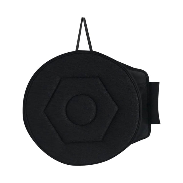 Cojín de asiento giratorio de 360 grados, cómodo, ligero, multiusos Negro