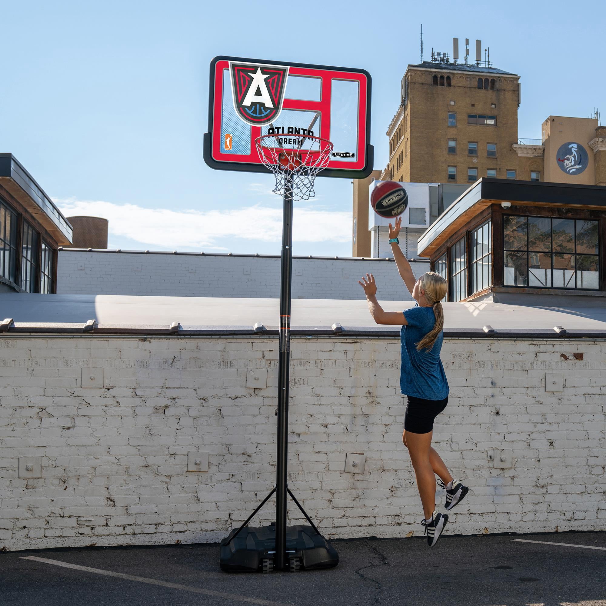 Lifetime WNBA Atlanta Dream 44" Portable Basketball Hoop with Wheels - 7.5 to 10 Ft Adjustable Height