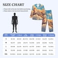 thumbnail image 4 of Balery Cloud Sleeping Cat Pijama para Hombre de Dos Piezas con Manga Larga, Conjunto de Dormir y Descanso Suave con Bolsillos-Small, 4 of 7