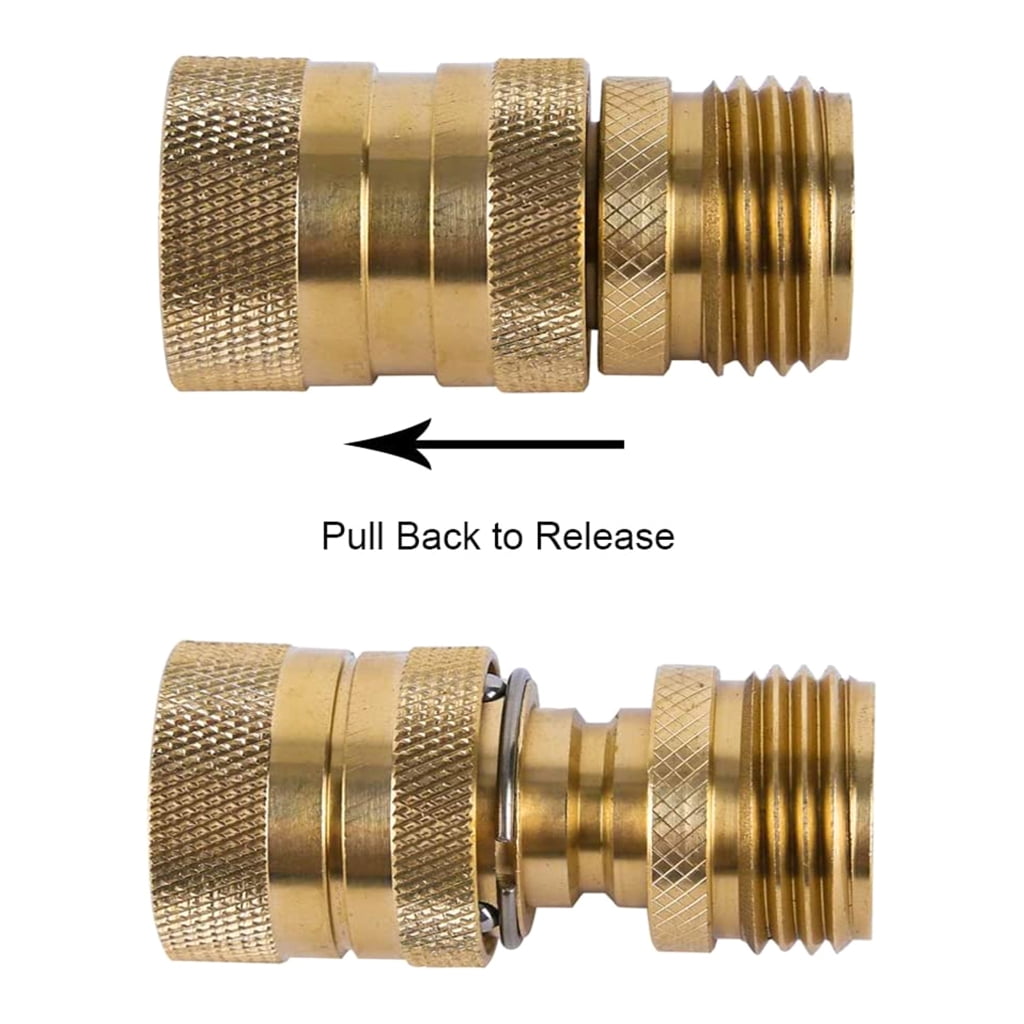 JZROCKER Garden Hose Quick Connector Fittings 3/4" GHT Adapters 3 Female Coupler 6 Male