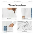 thumbnail image 4 of Uvplove Women's Long Sleeve Open Front Knit Cardigan Sweater with Pockets White-XL,S-2XL, 4 of 11