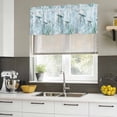 thumbnail image 4 of Aqua Jellyfish Curtain Valances for Windows, Kitchen Valance Window Treatments Panel 2 Pack, Coastal Nautical Ocean Shells Seaweed Rod Pocket Short Curtains for Bathroom Bedroom 42 x 18 Inch, 4 of 8