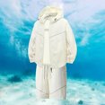 thumbnail image 3 of Short Sets for Men Lightweight Sun Protection Long Sleeve Zip Up Hooded Jacket and Shorts 2 Piece Matching Set Summer Outfits, 3 of 4