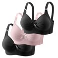 thumbnail image 3 of Lixiuxyad Elegant Bow Breathable Full Coverage Underwire Bra For Comfortable Support Everyday T Shirt Lingerie,Bras for Women Red 50, 3 of 5