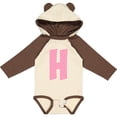 thumbnail image 3 of Inktastic Pink and White Polka Dots Letter H Boys or Girls Long Sleeve Baby Bodysuit, 3 of 5