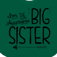 thumbnail image 4 of Inktastic I'm the Awesome Big Sister Girls Baby Bib, 4 of 4