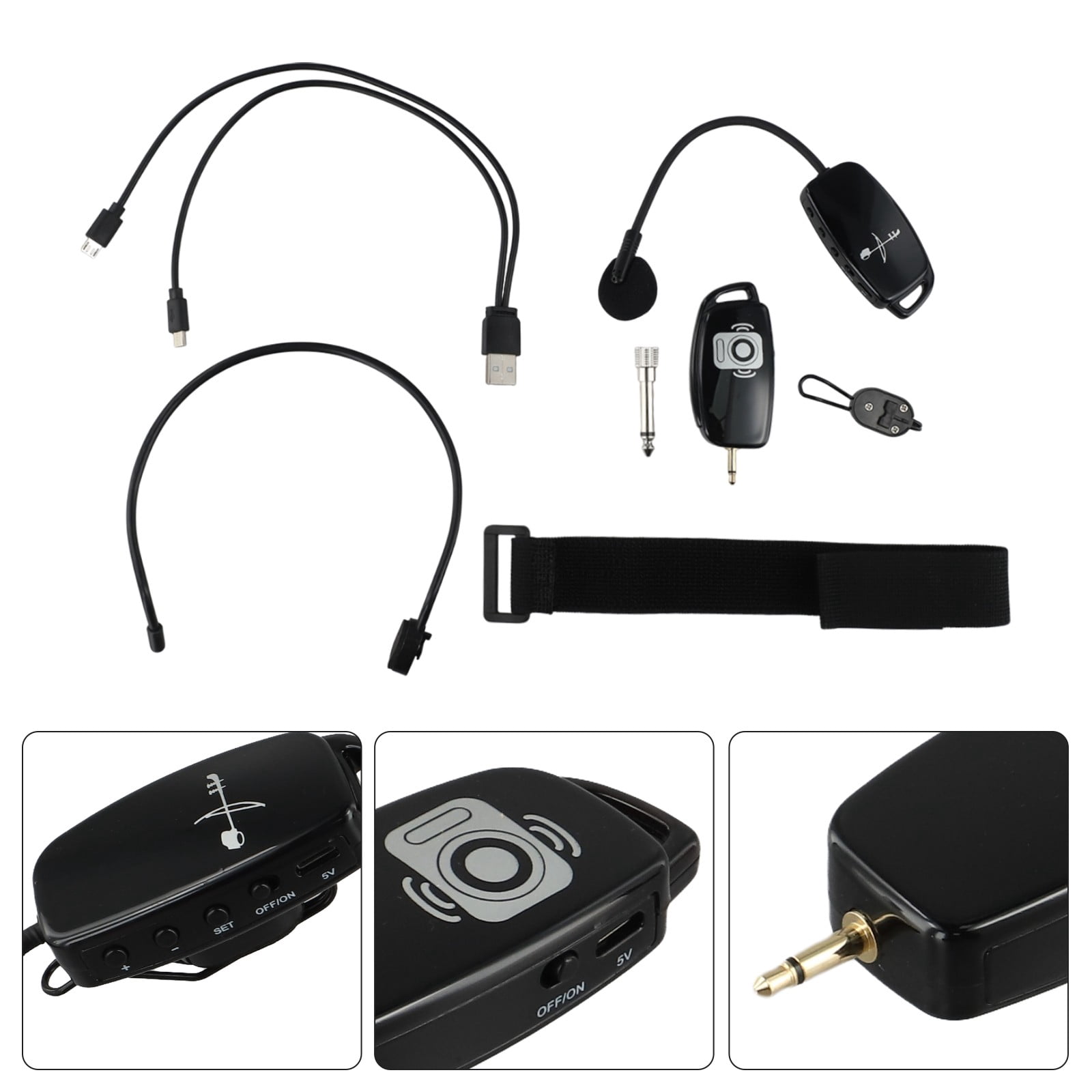 Wireless UHF 2.4G Microphone Saxophone Erhu Trumpet Sax Receiver Transmitter